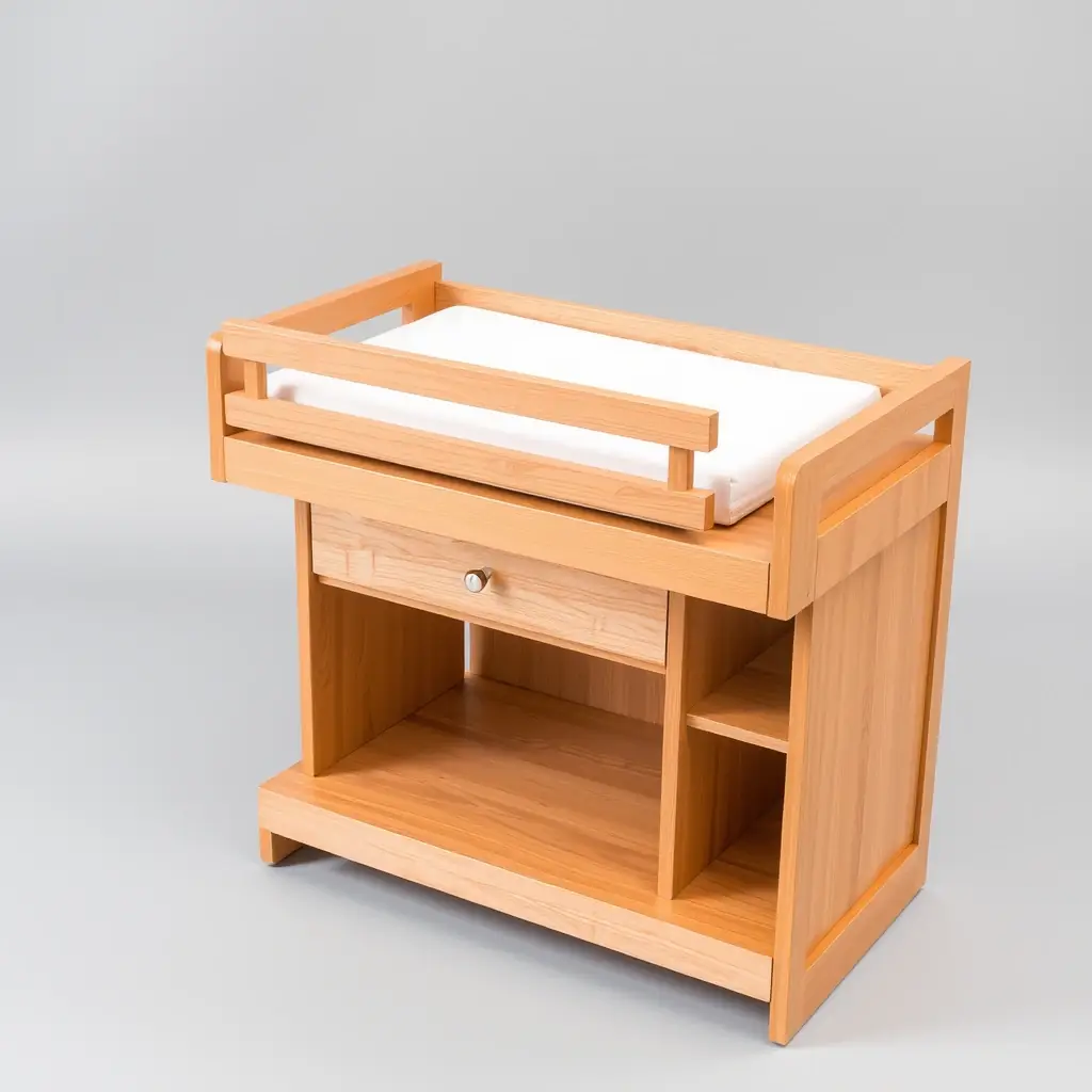 Ergonomisch verschoonstation met veiligheidsrails