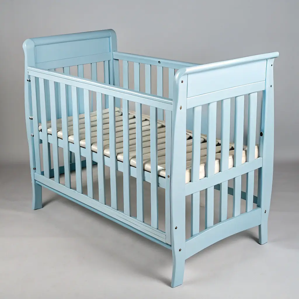 Natuurlijk eiken babybed met lattenbodem